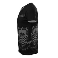 Tuvalu All Over T Shirt Tuvaluan Coat of Arms Polynesian Pattern Flash - Polynesian Pride