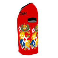 Tonga Pattern All Over T Shirt Tonga Coat of Arms Polynesian Tattoo - Polynesian Pride