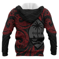 Guam Polynesian ll Over Hoodie Red Tribal - Polynesian Pride