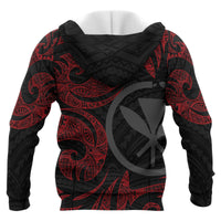 Polynesian Hawaii ll Over Hoodie Red Tribal - Polynesian Pride