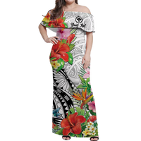 Custom Hawaii Polynesian Matching Hawaiian Outfits For Couples White LT2 - Polynesian Pride