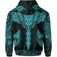 New Zealand Hoodie The Mana Maori All Over Hoodie (Blue) - Polynesian Pride