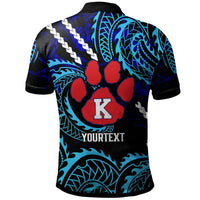 Hawaii Custom Polo Shirt Keaau High School Cougars with Polynesian Patterns Galaxy LT10 - Polynesian Pride