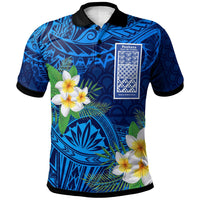Hawaii Polynesian Polo Shirt Waimea Middle Public Conversion Charter School Polynesian Patterns LT10 Blue - Polynesian Pride