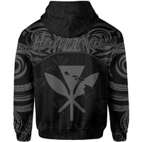 Hawaiian Kanaka Hoodie Demodern Gray - Polynesian Pride