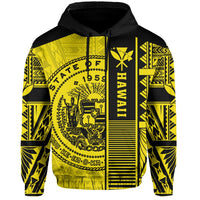Polynesian Seal of Hawaii Hoodie Yellow NRP Style - Polynesian Pride