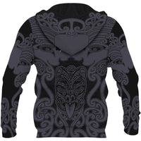 Maori Mangopare Hoodie Black - Polynesian Pride