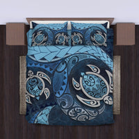Maori Turtles New Zealand Bedding Set - Blue Blue - Polynesian Pride