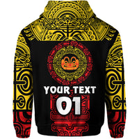 Custom Marquesas Islands Hoodie Marquesan Tattoo Simplified Version Yellow LT8 - Polynesian Pride