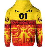 Custom Marquesas Islands Zip Hoodie Marquesan Tattoo Special Style Gradient Yellow LT8 - Polynesian Pride