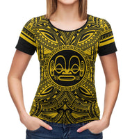 Marquesas Islands All T Shirt Marquesas Islands Coat Of Arms Polynesian Gold Black - Polynesian Pride