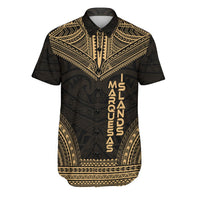 Marquesas Islands Polynesian Chief Shirt - Gold Version Men Gold - Polynesian Pride