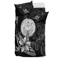 Marshall Islands Bedding Set - Fish With Plumeria Flowers Style - Polynesian Pride