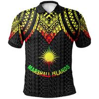 Marshall Islands Polo Shirt Polynesian Armor Style Reagge Unisex Reggae - Polynesian Pride