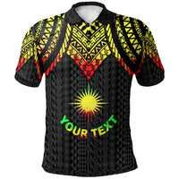 Marshall Islands Custom Polo Shirt Polynesian Armor Style Reagge Unisex Reggae - Polynesian Pride