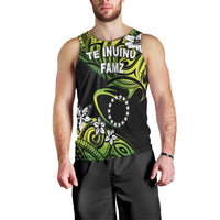 TE INUINU FAMZ - Cook Islands Rugby Men Tank Top Unique Vibes - Green LT8 - Polynesian Pride