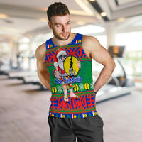 New Caledonia Christmas Men's Tank Top Cool Santa Claus LT6 - Polynesian Pride