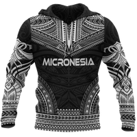 Micronesia Polynesian Chief Hoodie Black Version Unisex Black - Polynesian Pride