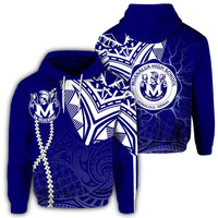 Hawaii Hoodie Moanalua High Pullover Hoodie Forc Style Unisex Blue - Polynesian Pride