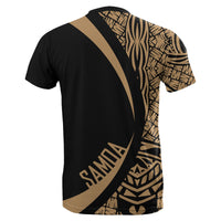 Samoa Gold Polynesian T Shirt Circle Style - Polynesian Pride