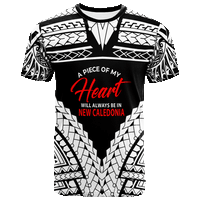 New Caledonia T Shirt A Piece Of My Heart Unisex White - Polynesian Pride