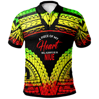 Niue Polo Shirt A Piece Of My Heart Unisex Reggae - Polynesian Pride