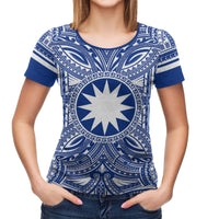 Nauru All T Shirt Nauru Coat Of Arms Polynesian Flag Color - Polynesian Pride