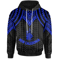 New Caledonia Hoodie Polynesian Armor Style Blue Unisex Blue - Polynesian Pride