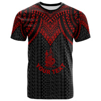 New Caledonia Custom T Shirt Polynesian Armor Style Red Unisex Red - Polynesian Pride