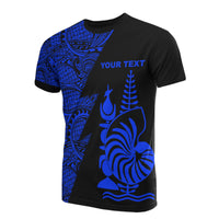 New Caledonia Custom T Shirt Polynesian Pattern Blue Style Unisex Blue - Polynesian Pride
