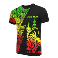 New Caledonia Custom T Shirt Polynesian Pattern Reggae Style Unisex Reggae - Polynesian Pride