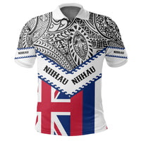 Hawaii Flag Niihau Polo Shirt White Mit Style - Polynesian Pride