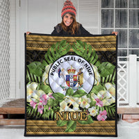 Niue Premium Quilt - Polynesian Gold Patterns Collection - Polynesian Pride