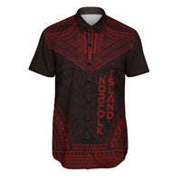 Norfolk Island Polynesian Chief Shirt - Red Version Men Red - Polynesian Pride