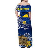 Custom Tokelau Matching Dress and Hawaiian Shirt National Badge Polynesian Happy 74th Independence Anniversary LT14 - Polynesian Pride