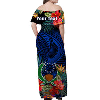 Custom Pohnpei State Matching Dress and Hawaiian Shirt Polynesian Hibiscus Flowers LT14 - Polynesian Pride