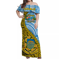 Tuvalu 1978 Matching Dress and Hawaiian Shirt Happy 44th Independence Anniversary Polynesian Pattern LT14 - Polynesian Pride