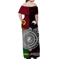 Polynesian Matching Hawaiian Shirt and Dress Vanuatu New Zealand Together Red LT8 - Polynesian Pride