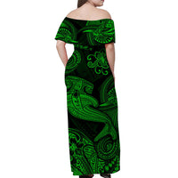 Hawaii Hammer Shark Polynesian Matching Dress and Hawaiian Shirt Matching Couples Outfit Unique Style Green LT8 - Polynesian Pride