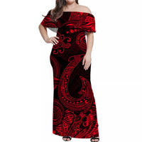 Hawaii Fish Hook Polynesian Matching Dress and Hawaiian Shirt Matching Couples Outfit Unique Style Red LT8 - Polynesian Pride