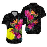 Palau Polynesian Hibiscus Tribal Matching Dress and Hawaiian Shirt LT12 - Polynesian Pride