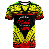 Palau T Shirt A Piece Of My Heart Unisex Art - Polynesian Pride