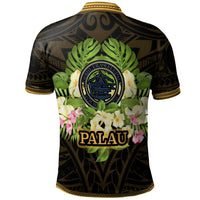 Palau Polo Shirt Polynesian Gold Patterns Collection - Polynesian Pride