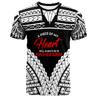 Papua New Guinea T Shirt A Piece Of My Heart Unisex White - Polynesian Pride