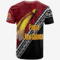Custom Papua New Guinea Bird of Paradise with Polynesian Pattern T Shirt LT7 - Polynesian Pride