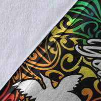 Papua New Guinea Custom Personalised Premium Blanket - Rainbow Polynesian Pattern - Polynesian Pride
