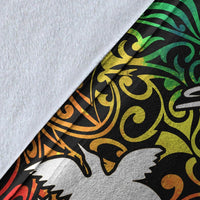 Papua New Guinea Premium Blanket - Rainbow Polynesian Pattern - Polynesian Pride