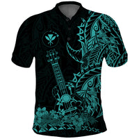 Custom Hawaii Polynesian Polo Shirt Ukulele Turquoise LT13 - Polynesian Pride