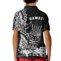 Hawaii Polynesian Polo Shirt KID White Tiki Masks Hawaiian LT13 - Polynesian Pride