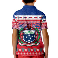 Samoa Christmas Manuia Le Kirisimasi Polo Shirt KID LT6 - Polynesian Pride
